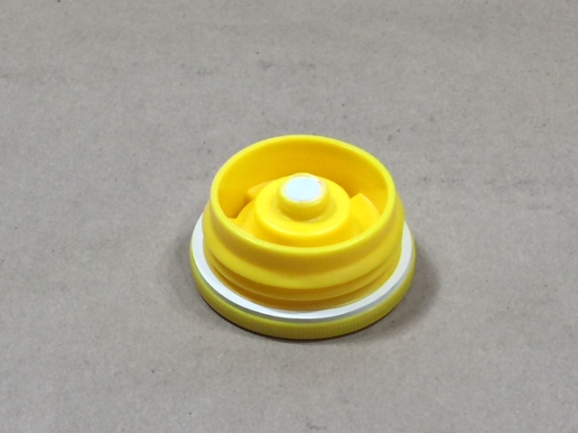  2 Inch   2 Inch Yellow  Round  Plastic   Buttress Yellow Coarse Thread Microporous Vent Plu