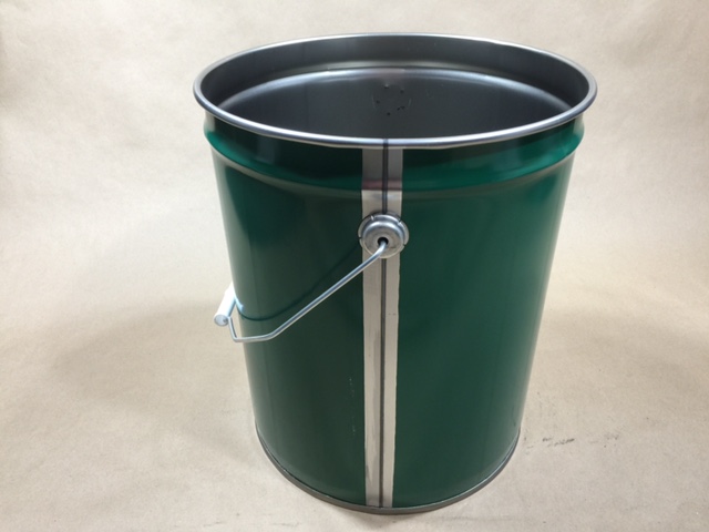 UN Rated Natural 5 Gallon Bucket w/Metal Handle & Lid w/Rieke Pour