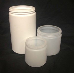 Natural and White Wide Mouth Jars