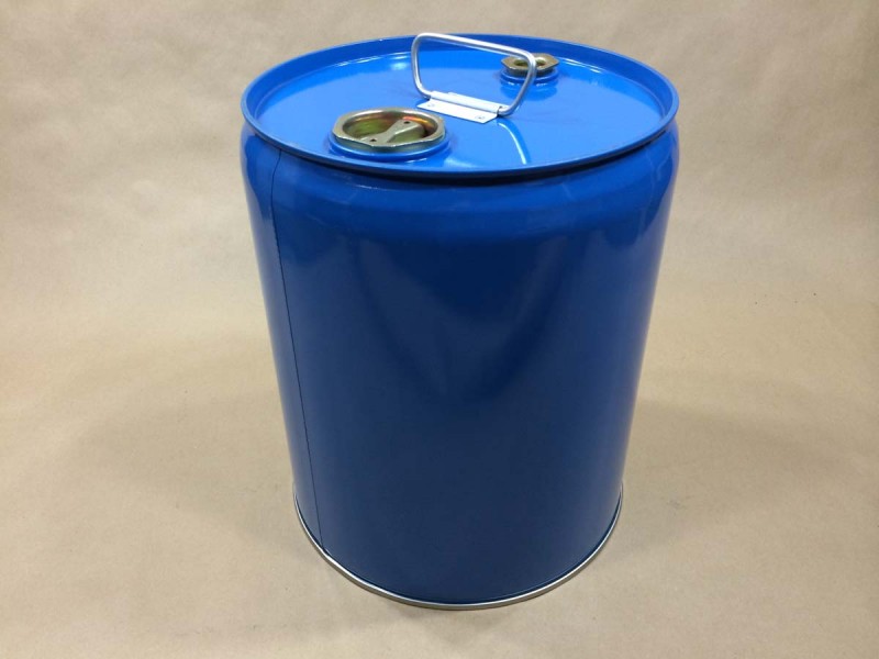 5 Gallon Blue Closed Head Steel Pailsdrums Yankee Containers Drums Pails Cans Bottles 0624